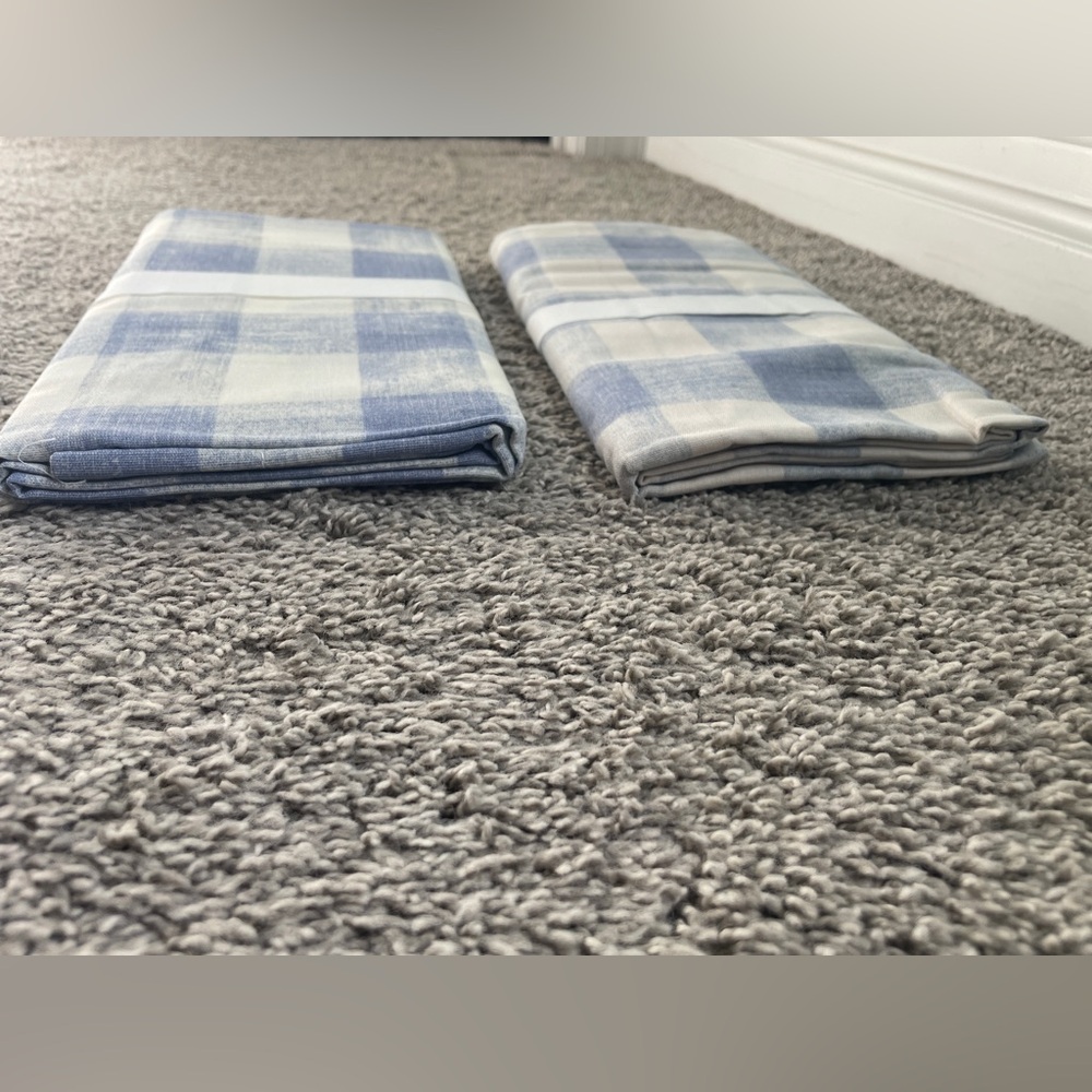 NWT Pottery Barn Rhett Check Duvet Cover & Shams in blue - King/Cal.King - Picture 11 of 14